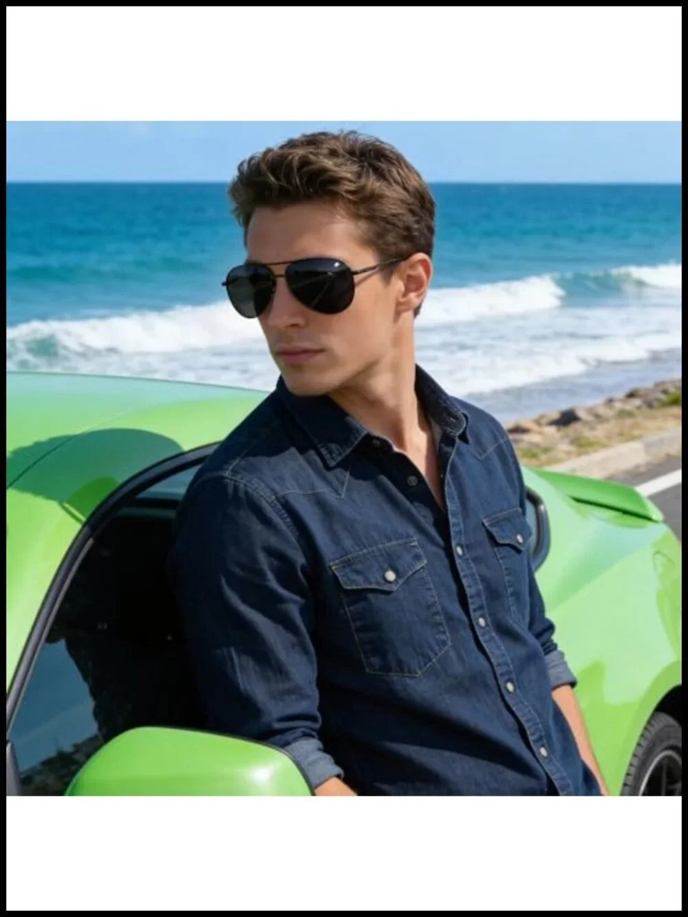 Polarized Aviator Sunglasses for Men Women UV400 Driving Fishing Metal Frame